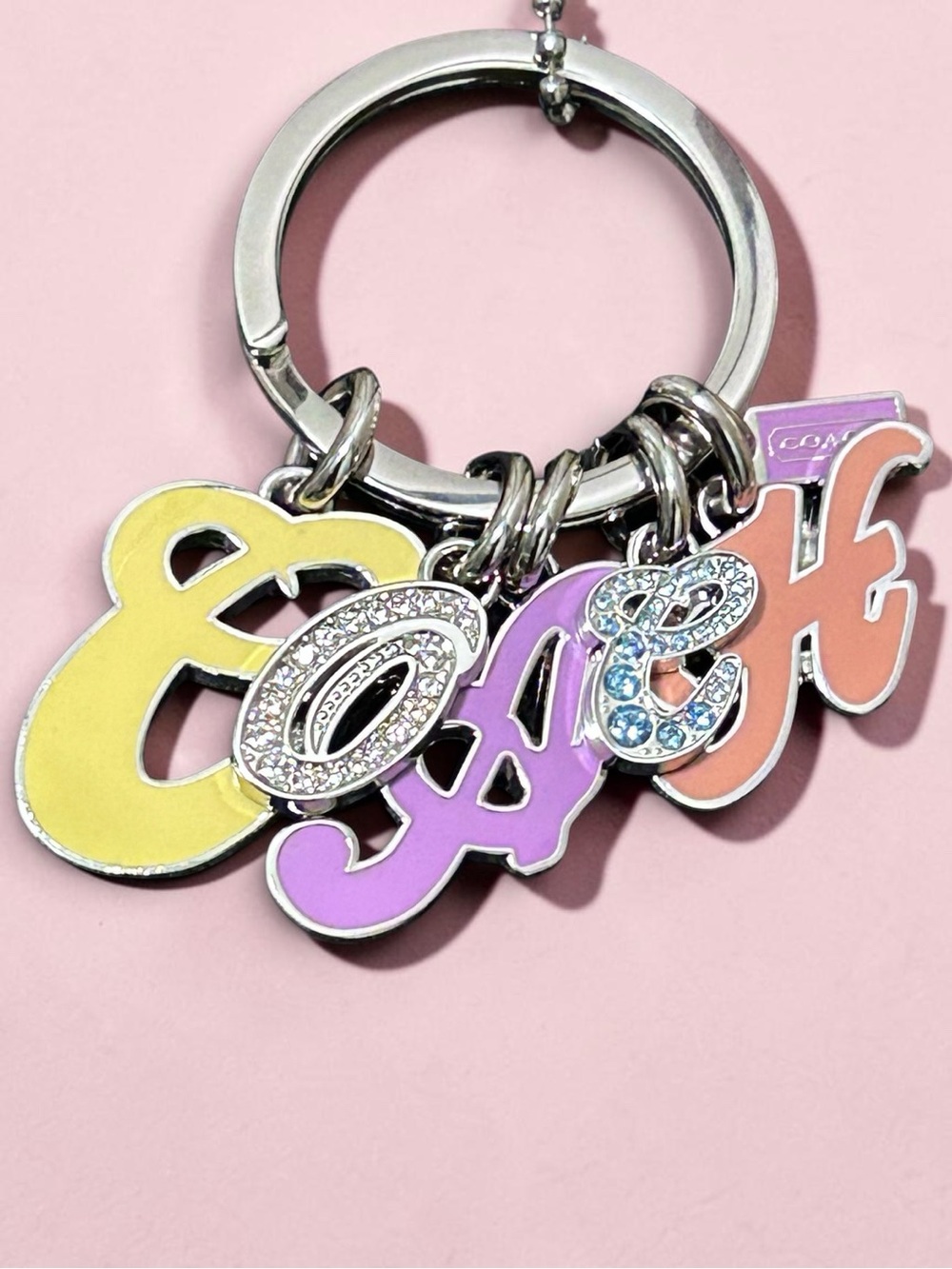 COACH Enameled and Jeweled💎 Key Ring/Bag Charm
